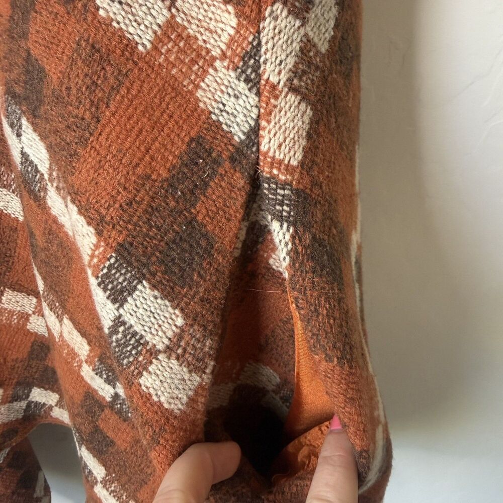 Piko 1988 Small Wool Blend Checkered Waterfall Sweater Vest Open Cardigan Fall - Picture 6 of 8